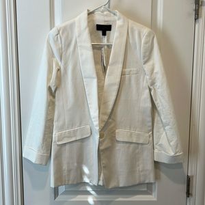 J Crew Linen Cotton blend women’s size 0 white blazer